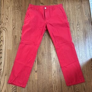 Bonobos Red Chinos Vibrant Cotton Straight Leg